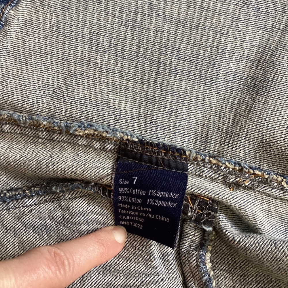 Embellished Distressed Seductions Jeans Cotton Jean Jacket Size 7 - Picture 9 of 10